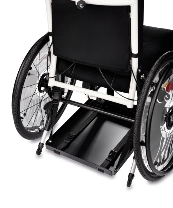 学校用座位保持機能付き車椅子Kudu呼吸器搭載台